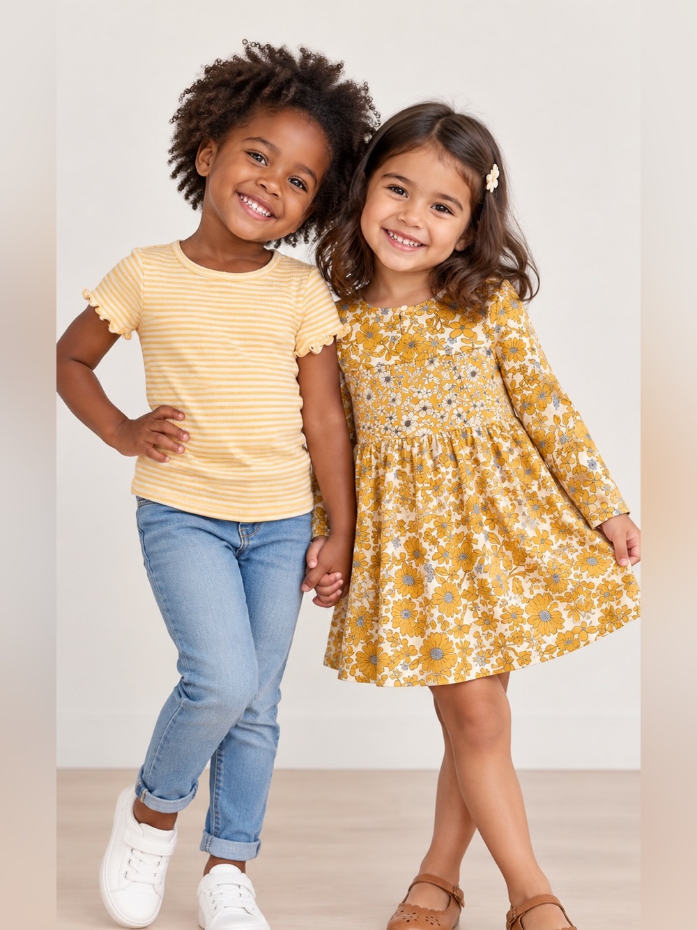 Girls’ 4T Two-Piece Bundle | Wonder Nation Striped Shirt + Carter’s Floral Dress